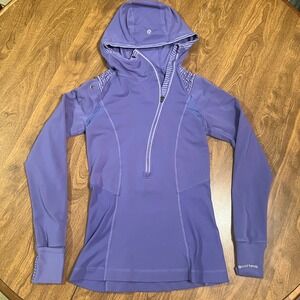 Lululemon Purple Asymmetrical Half Zip Running Hoodie Cold Hands Warm Heart